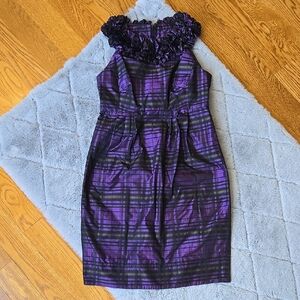 Tabitha Purple/Black Plaid Dress, Womens 2, Great Condition